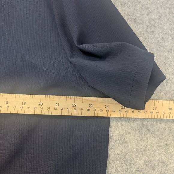 Vintage 90s Brooke Chapman Navy Oversize Blouse Button-Up Camp Collar US 16 - Picture 3 of 10